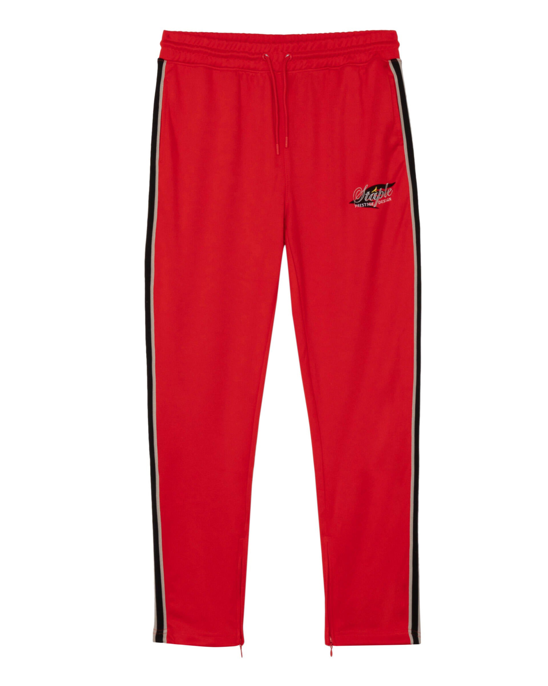 Red deals track pants